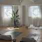 yoga studio with soundbath setup